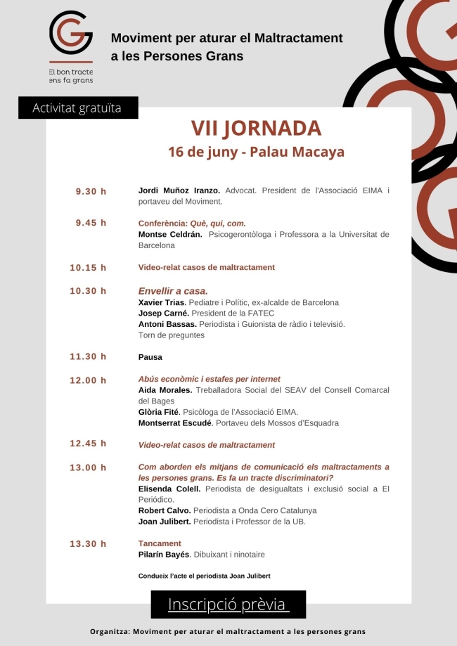 Dia Internacional de la Presa de Consciencia sobre l'abús i el maltractament a la vellesa  /  FATEC